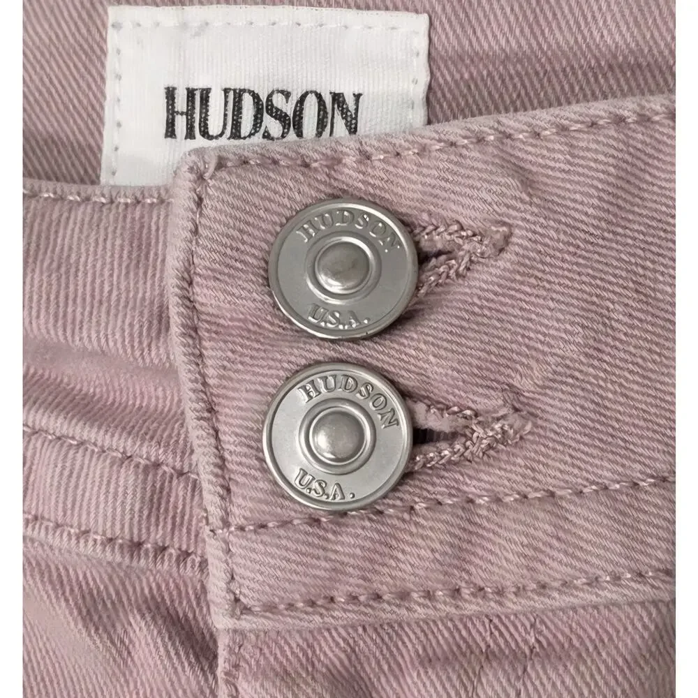 Hudson Women’s Ruby Denim Shorts Ruby Size 26 Mid Thigh Color Pale Pink